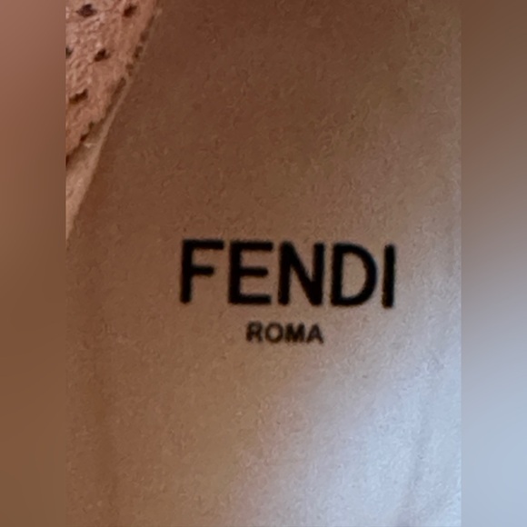 Fendi Nude Perforated Heeled Boots - Picture 12 of 13